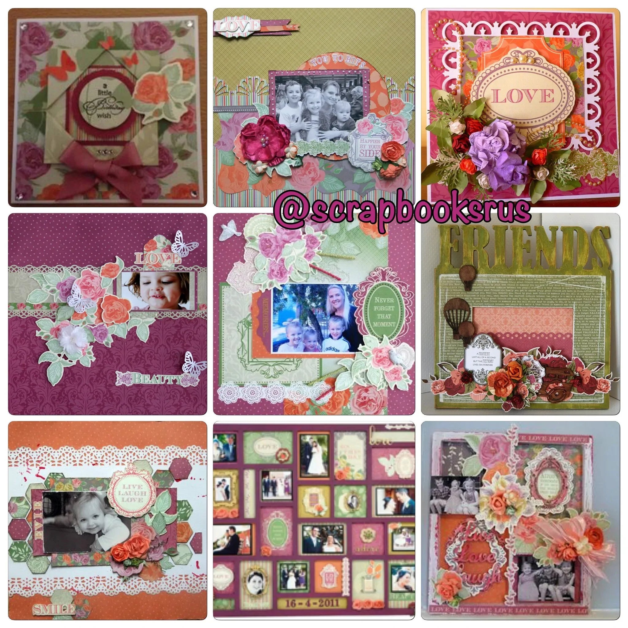 Kaisercraft FLORA DELIGHT Scrapbook Kit 12&quot;X12&quot; 9pc