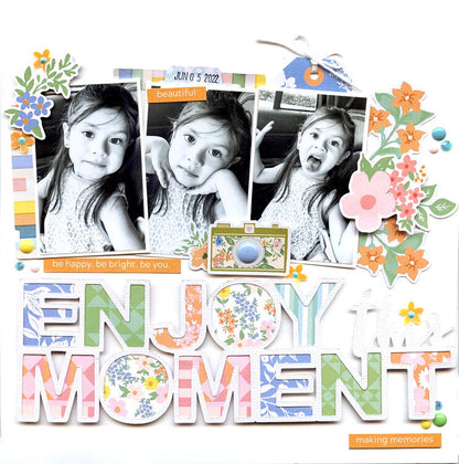 Pinkfresh Studio Flower Market FLORAL EPHEMERA 45pc layout