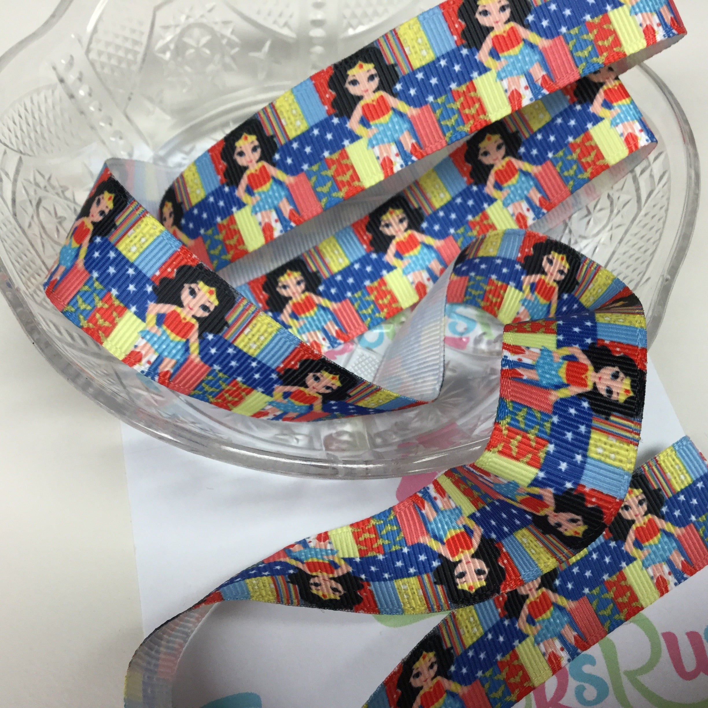 Wonder Woman Cute Girl Character Ribbon 1 yard Scrapbooksrus