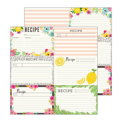 Jen Hadfield Patio Party RECIPE CARDS 12&quot;X12&quot; Scrapbook Paper