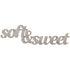 Fabscraps SOFT & SWEET Die-Cut Grey Chipboard Word - Scrapbook Kyandyland