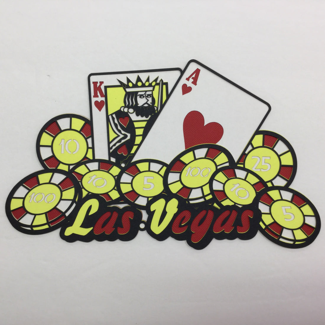 LAS VEGAS CARDS CHIPS Poker LasVegas Laser Cut Diecut LV Scrapbooksrus