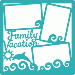 Scrapbook Kyandyland FAMILY VACATION Page Frame 12x12 - Scrapbook Kyandyland