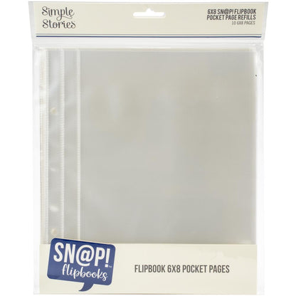 Simple Stories 6X8 SN@P Flipbook Pocket Page Refills 10pc 