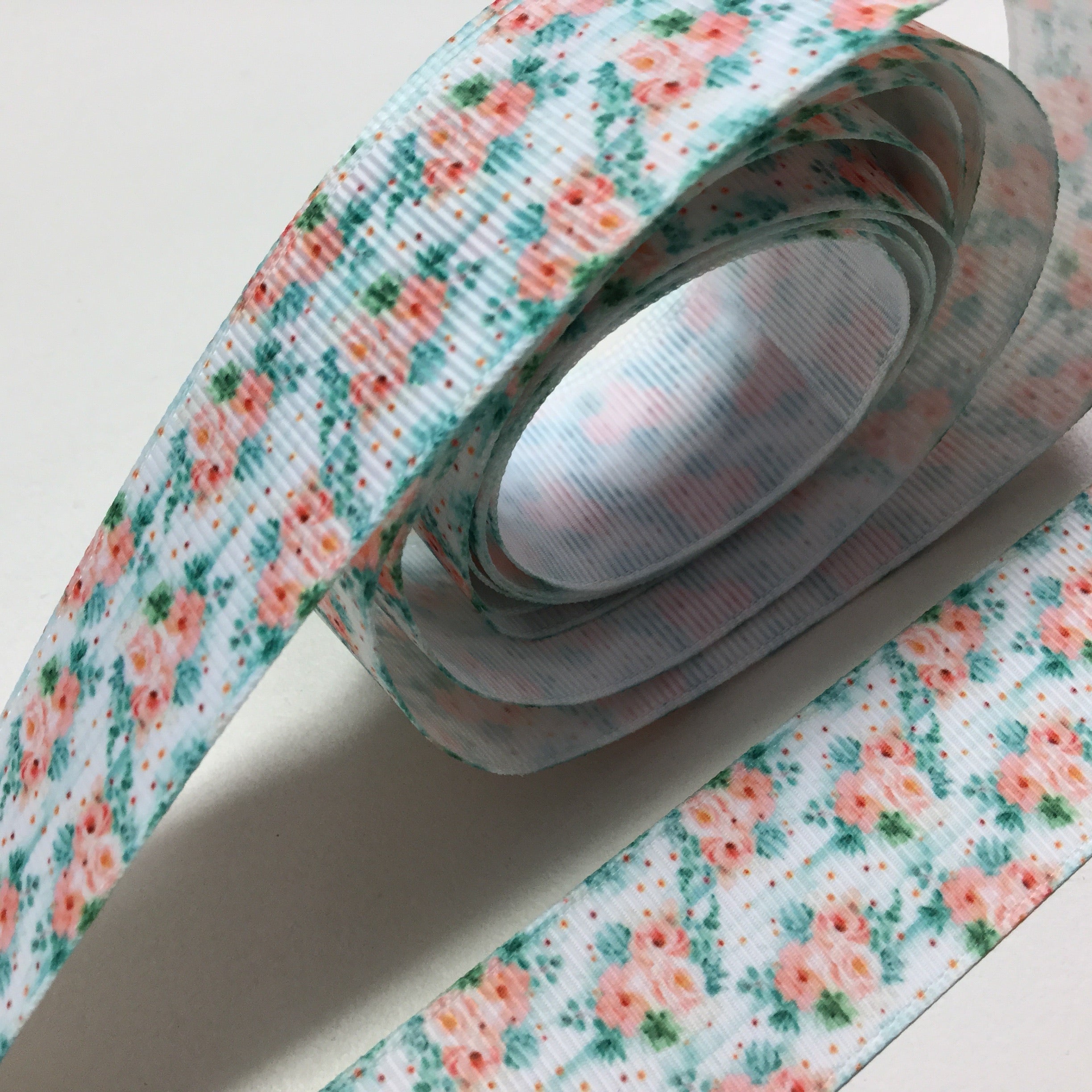 Shabby Chic PHOEBE Floral Grosgrain Ribbon 1 yard Scrapbooksrus Scrapbook Store