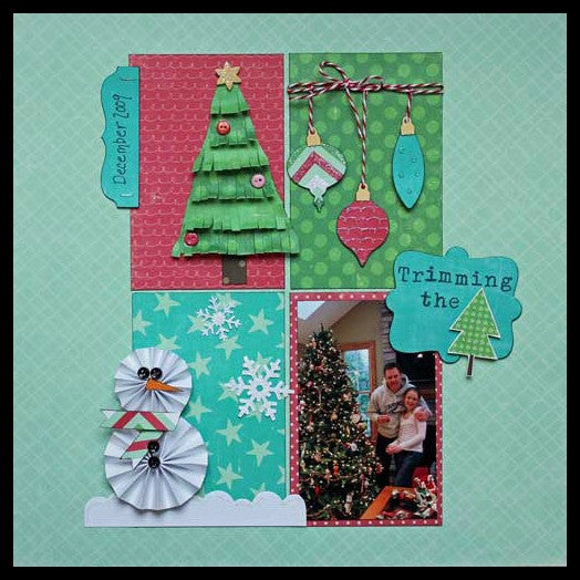 Echo Park HOLLY JOLLY CHRISTMAS 12&quot;X12&quot; Cardstock Paper - Scrapbook Kyandyland