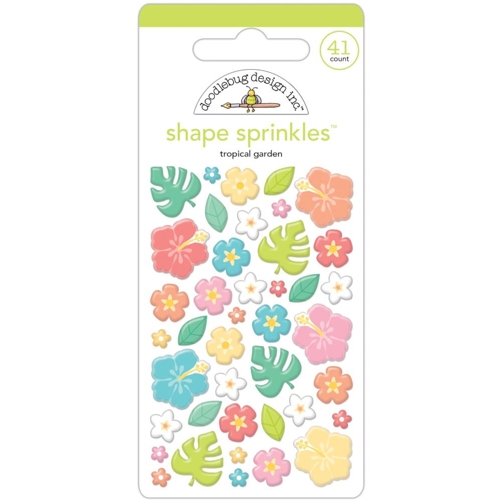 Doodlebug Tropical Garden Shape Sprinkles 41pc