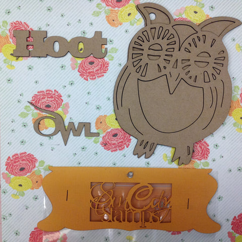 Sin City Stamps OWL Chip Board Album 6"X7"