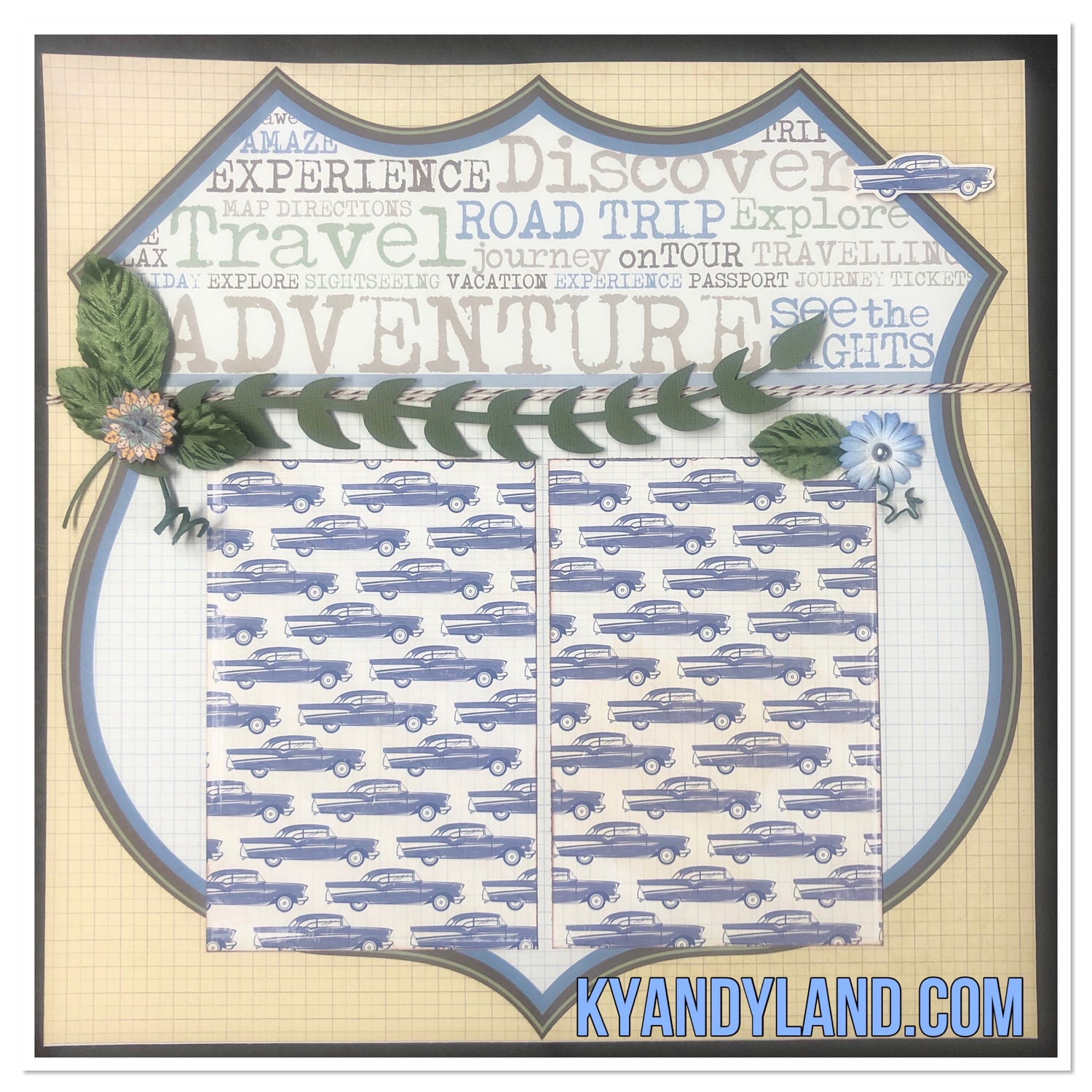 Page Kit 12x12 Scrapbook Kaisercraft ROAD SIGN