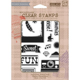 Hero Arts Basic Grey CHEESE Cling Stamps 12pc - Scrapbook Kyandyland