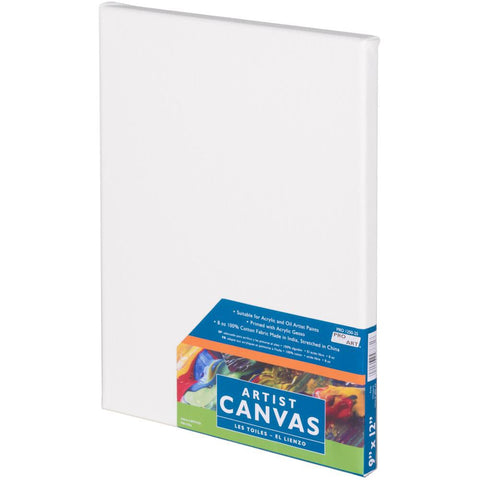 Pro Art Stretched Canvas 9”x12” White