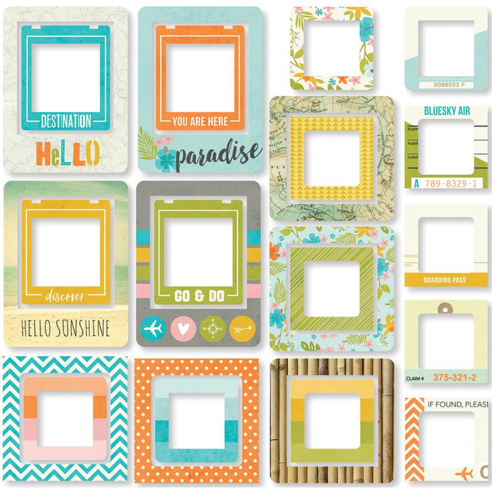 Simple Stories YOU ARE HERE Chipboard Frames 24pc