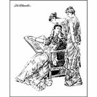 LaBlanche THREE LADIES Vintage Mounted Stamp