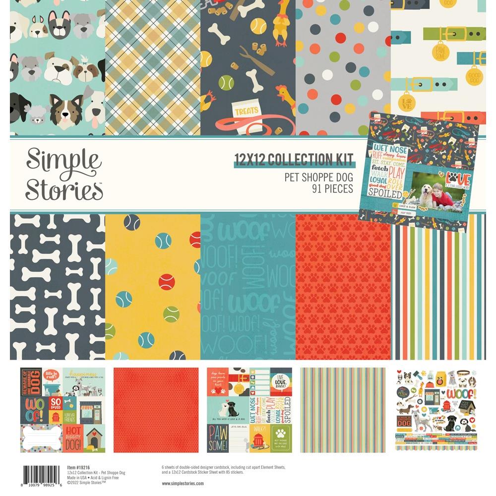 Simple Stories Pet Shoppe Dog 12&quot;X12&quot; Collection Kit Scrapbookrus