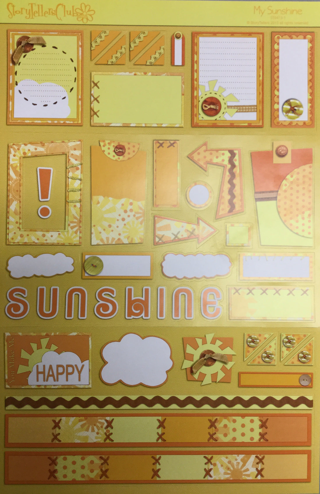 Storytellers MY SUNSHINE KIT 12&quot;X12&quot; Scrapbook Paper &amp; DieCuts 5pc Scrapbooksrus