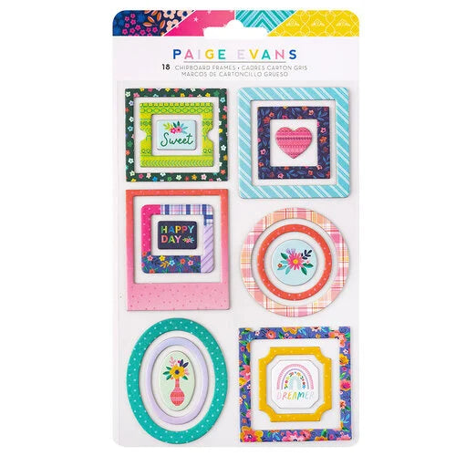 Paige Evans Blooming Wild MINI FRAMES Stickers 18pc