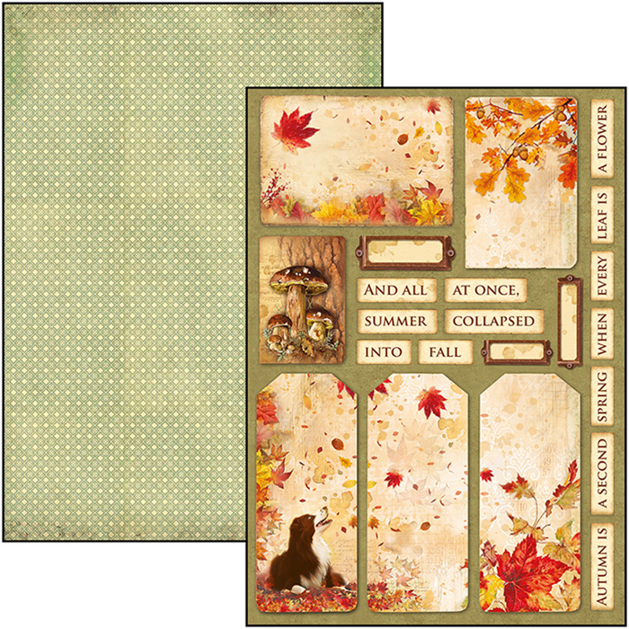 Ciao Bella THE SOUND OF AUTUMN A4 Paper Pad 9 sheets Scrapbooksrus