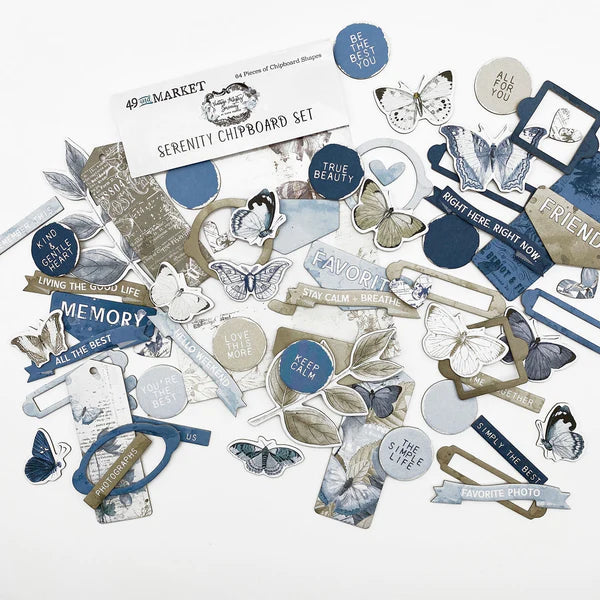 49 and Market Vintage Artistry SERENITY CHIPBOARD SET