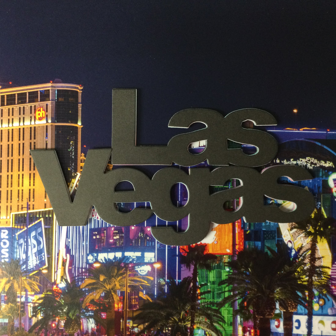 LAS VEGAS 2pc DieCut Scrapbook Die Cut Title