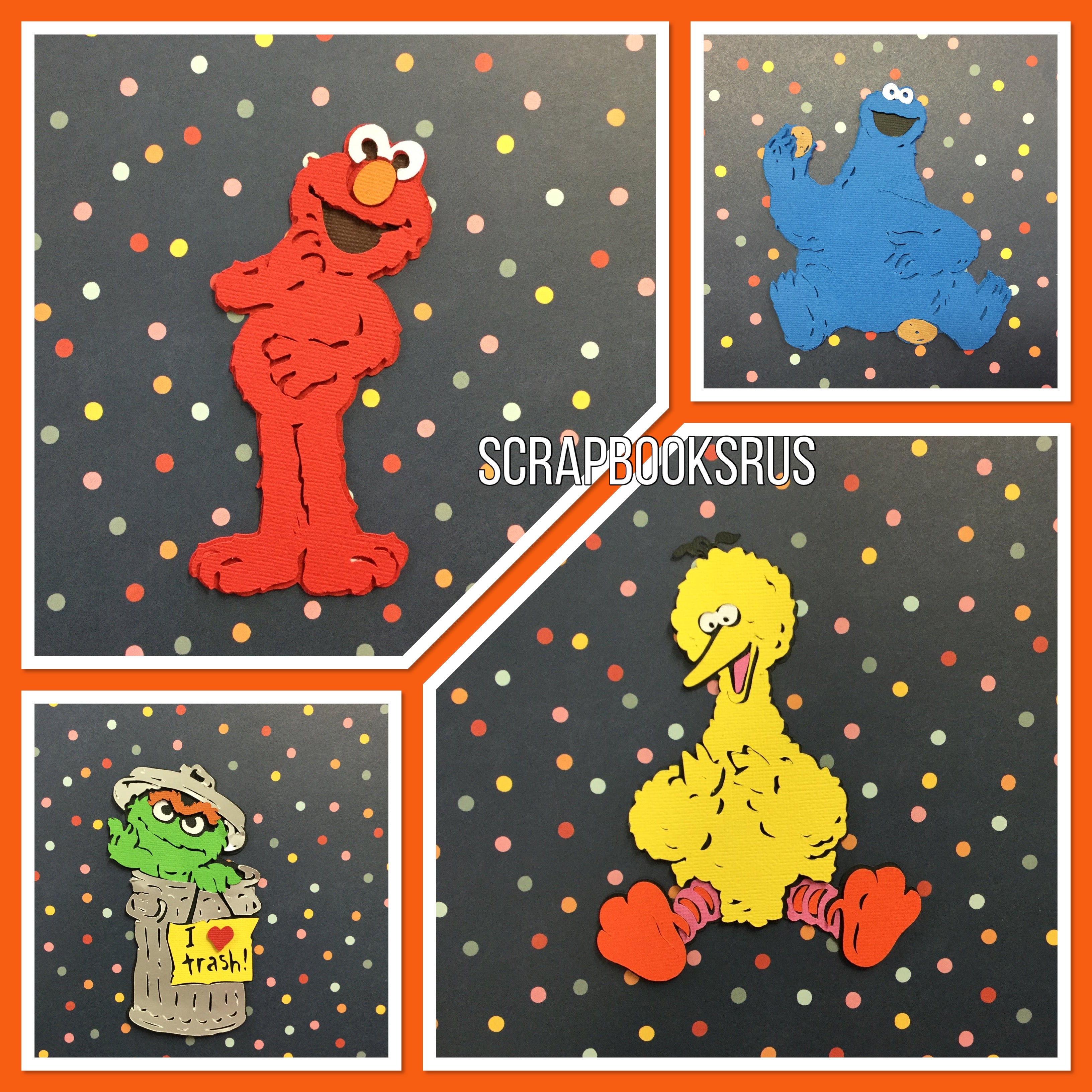 SESAME STREET Characters Die Cut Scrapbook Embellishments Scrapbooksrus 