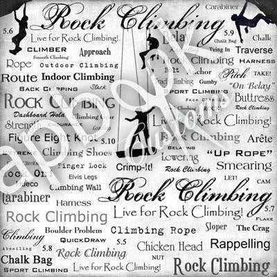 ROCK CLIMBING LIVE FOR Scrapbook Customs 1 Sports Sheet