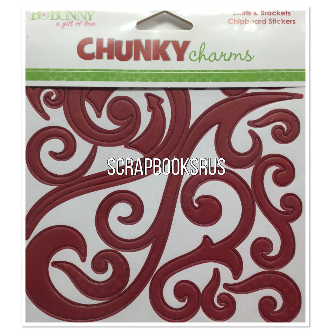 BoBunny CHUNKY CHARMS Swirls and Brackets 18 pc