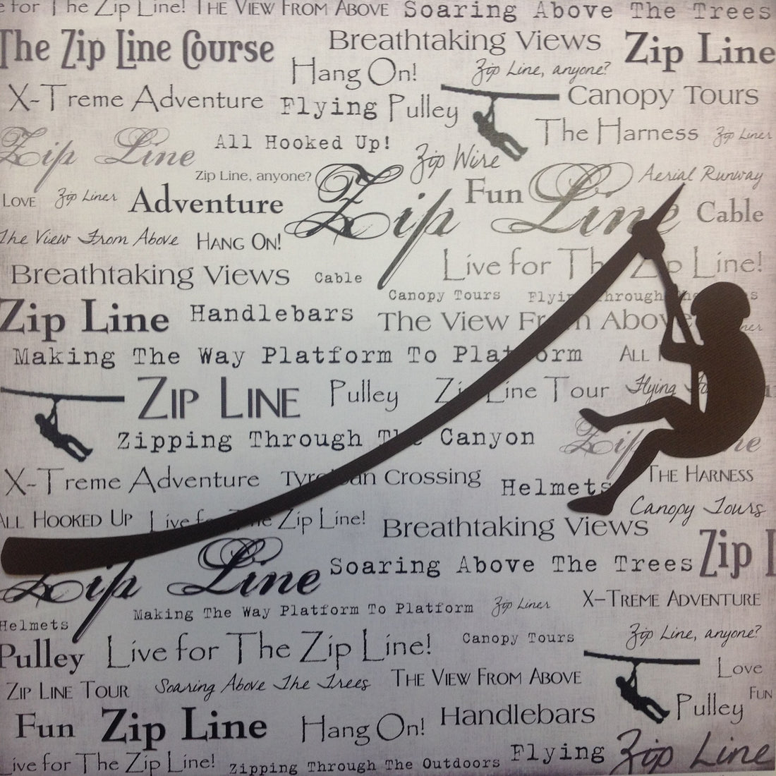 ZIP LINE Brown Scrapbook Die Cut ScrapbooksRUs