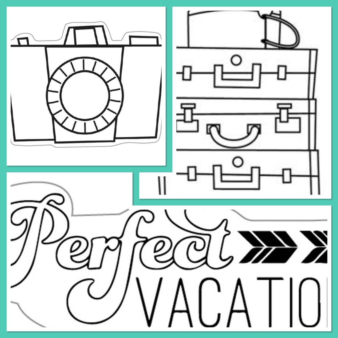 Imaginisce PERFECT VACATION 2"X 2" Clear Acrylic Stamp Scrapbooksrus