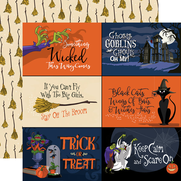 Carta Bella Hocus Pocus 6X4 JOURNALING CARDS 12&quot;x12&quot; Scrapbook Paper