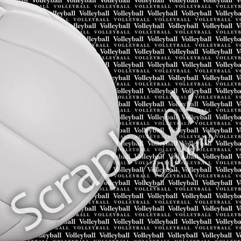 Scrapbook Customs VOLLEYBALL GO BIG RIGHT 1 Sports Sheet - Scrapbook Kyandyland