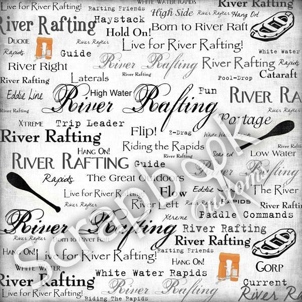 Scrapbook Customs RIVER RAFTING LIVE FOR 1 Sports Sheet - Scrapbook Kyandyland