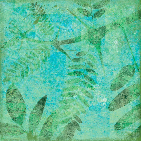 Scrapbook Customs TROPICAL FERN-GREEN 1 Sheet Scrapbook Paper 12&quot;X12&quot; - Scrapbook Kyandyland