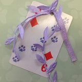 ALL ABOUT PAWS Pet Tag with Ribbon 2"x4" - Scrapbook Kyandyland