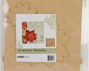 Kaisercraft POINSETTIA 3D Wood Wall Art 4pc