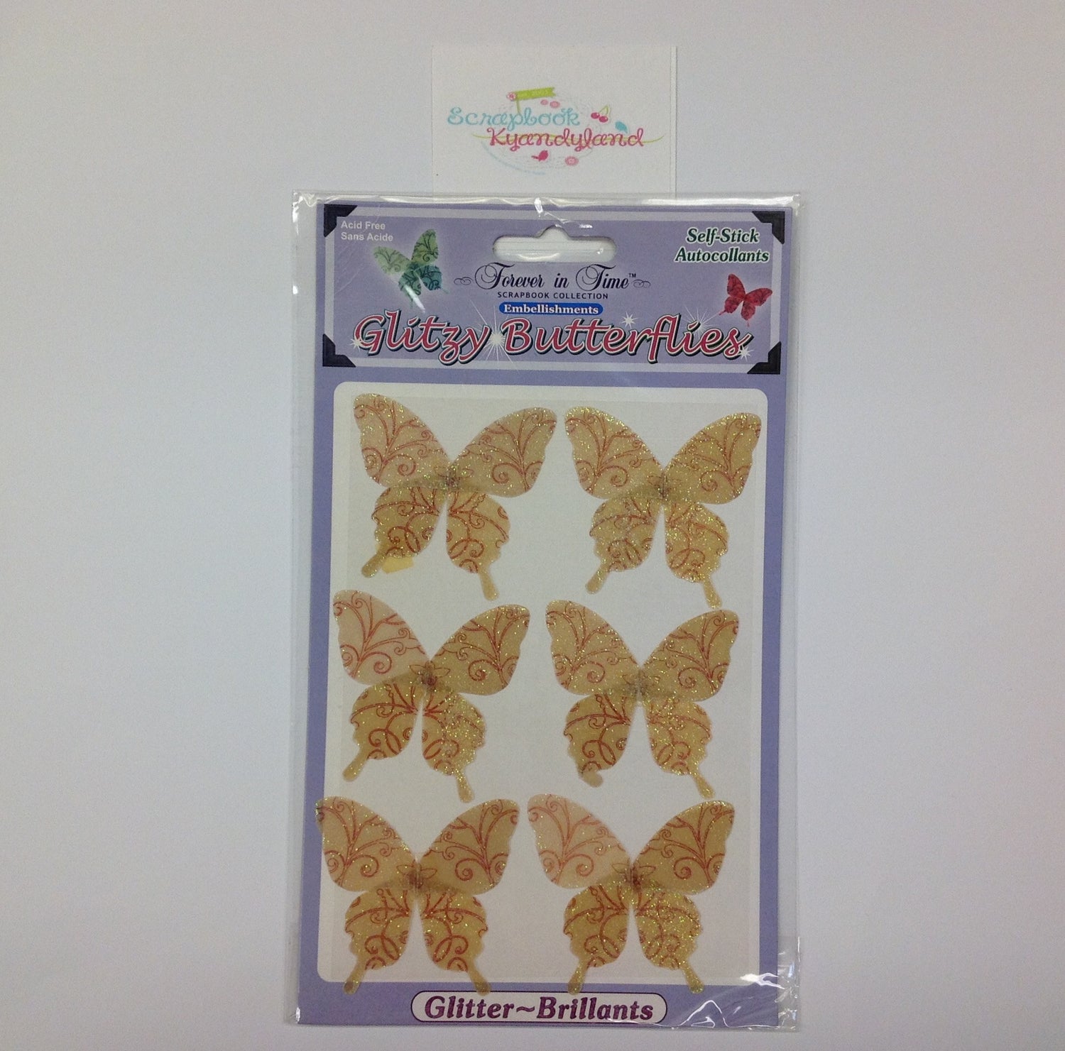 Forever in Time GLITZY BUTTERFLIES Stickers - Scrapbook Kyandyland