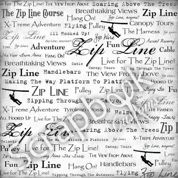 Scrapbook Customs ZIP LINE LIVE FOR 1 Sports Sheet - Scrapbook Kyandyland