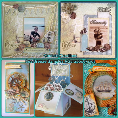 Couture Creations Sea Breeze layouts @Scrapbooksrus