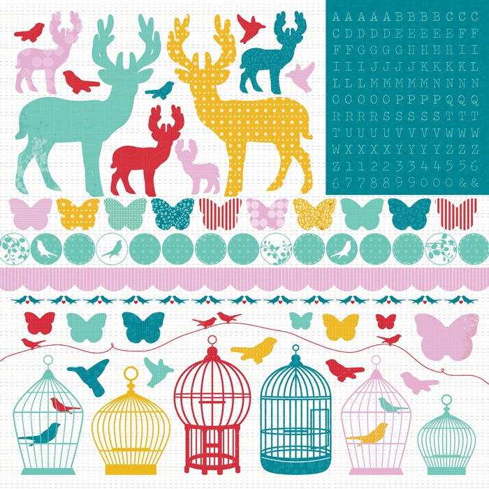 Kaisercraft HUMMINGBIRD 12X12 Sticker Sheet Scrapbooksrus