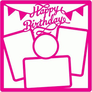 Page Frame HAPPY BIRTHDAY Scrapbook 12x12