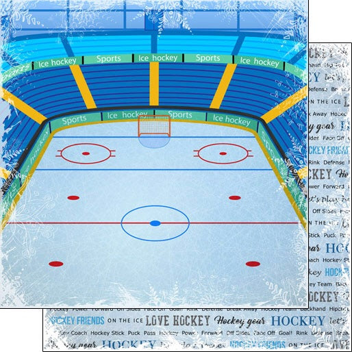 HOCKEY WINTER ADVENTURE 12&quot;X12&quot; Paper Scrapbooksrus