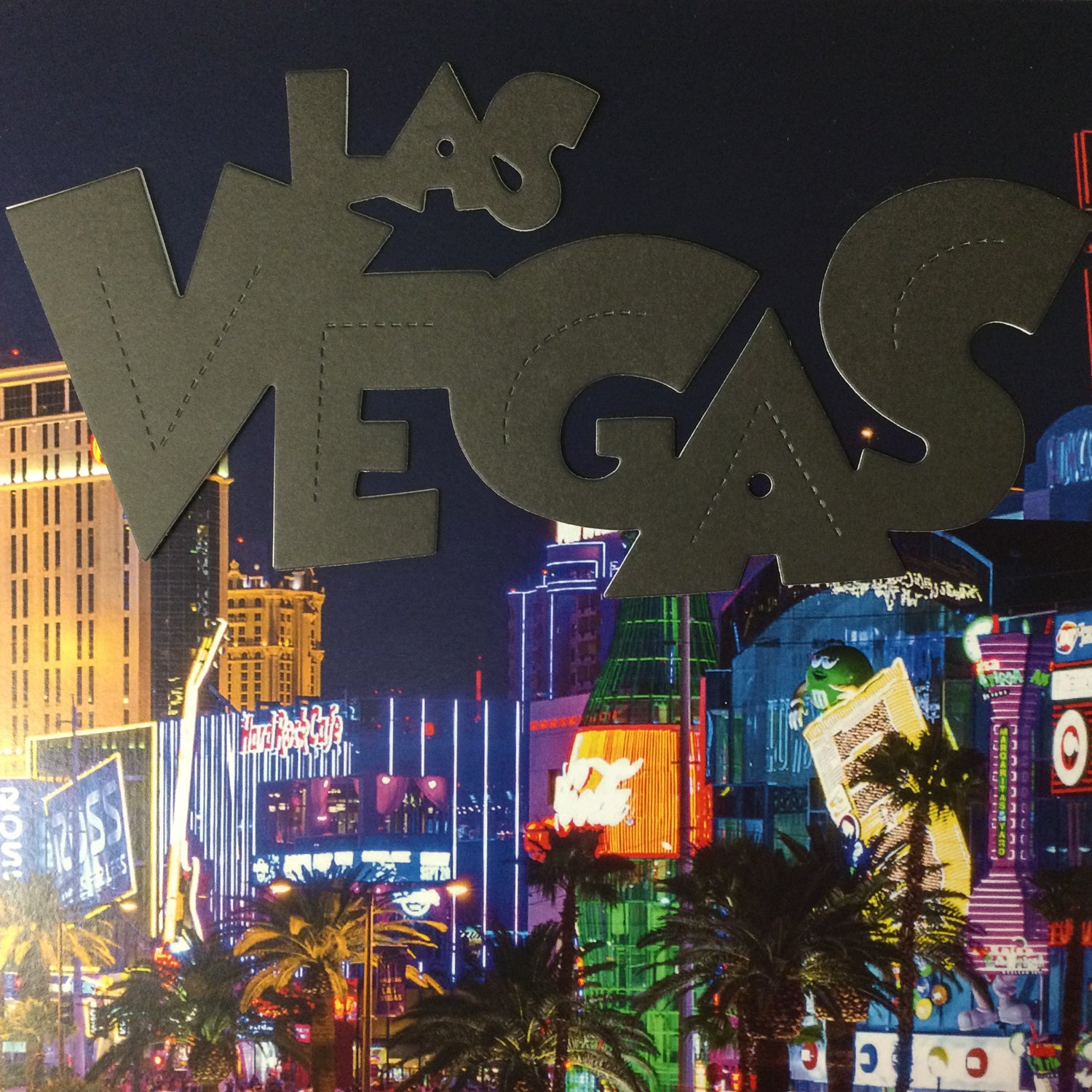 LAS VEGAS 1pc DieCut Large Scrapbook Die Cut Title