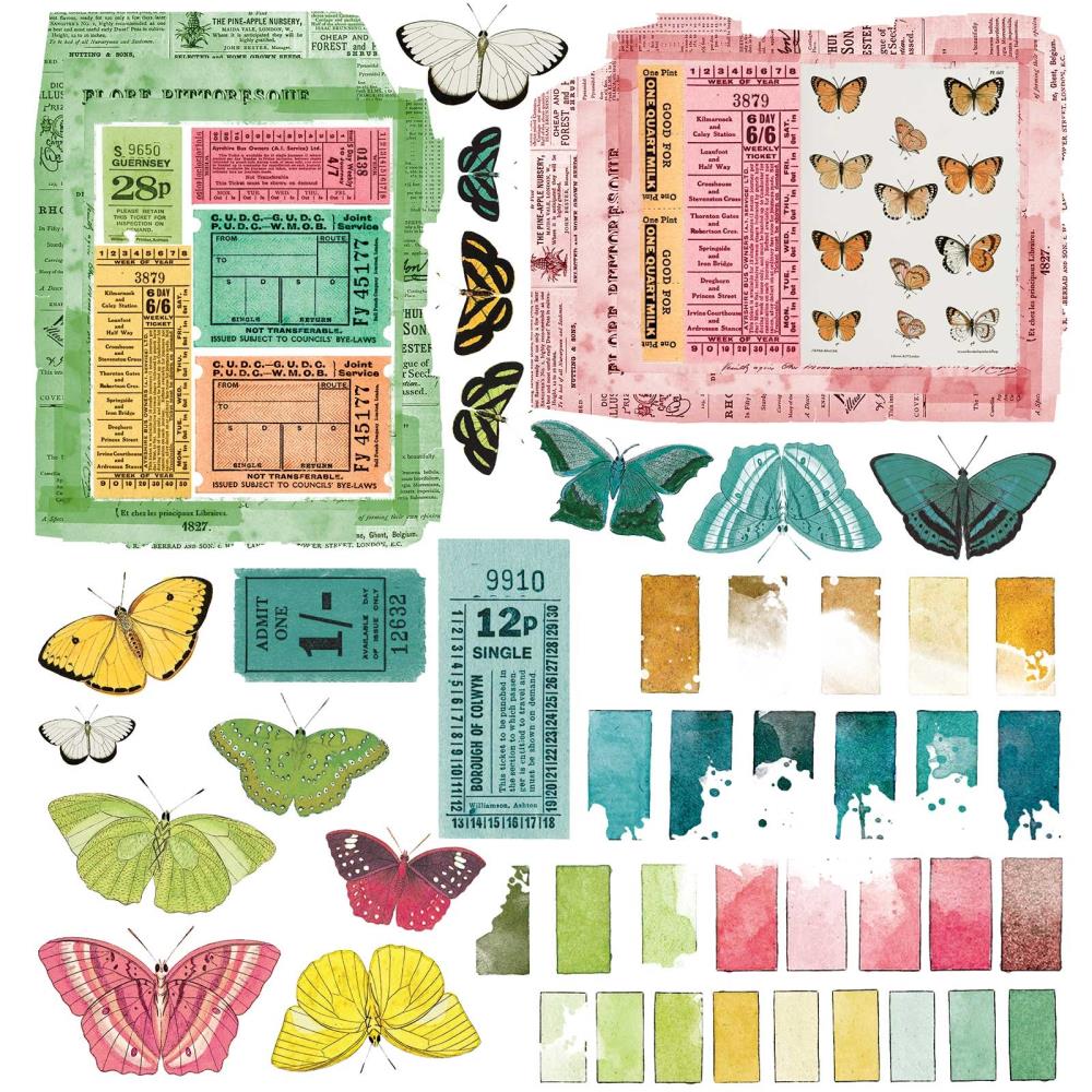 49 and Market Vintage SPECTRUM SHERBET FOUNDATIONS 12"X12" Collection Scrapbookrus