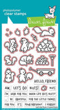 Lawn Fawn LET’S GO NUTS Clear Stamps 32pc