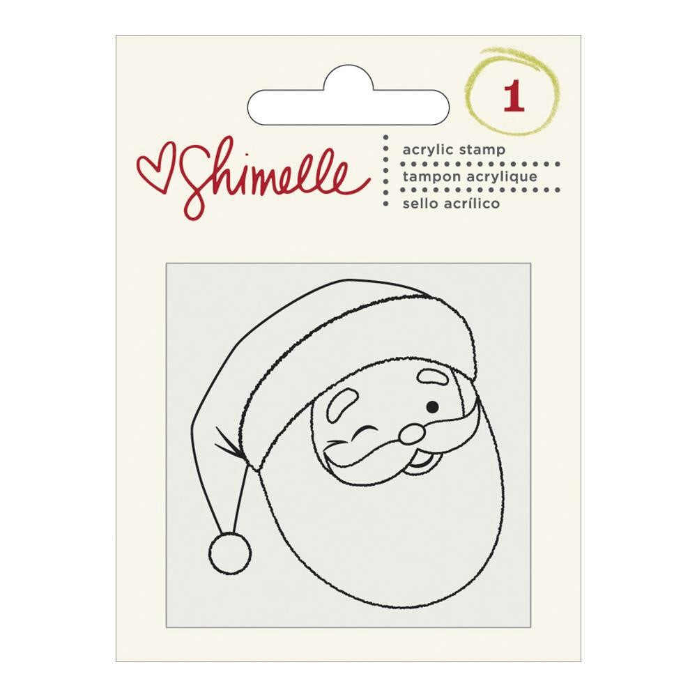 American Crafts Shimelle SANTA Clear Acrylic Stamp - Scrapbook Kyandyland