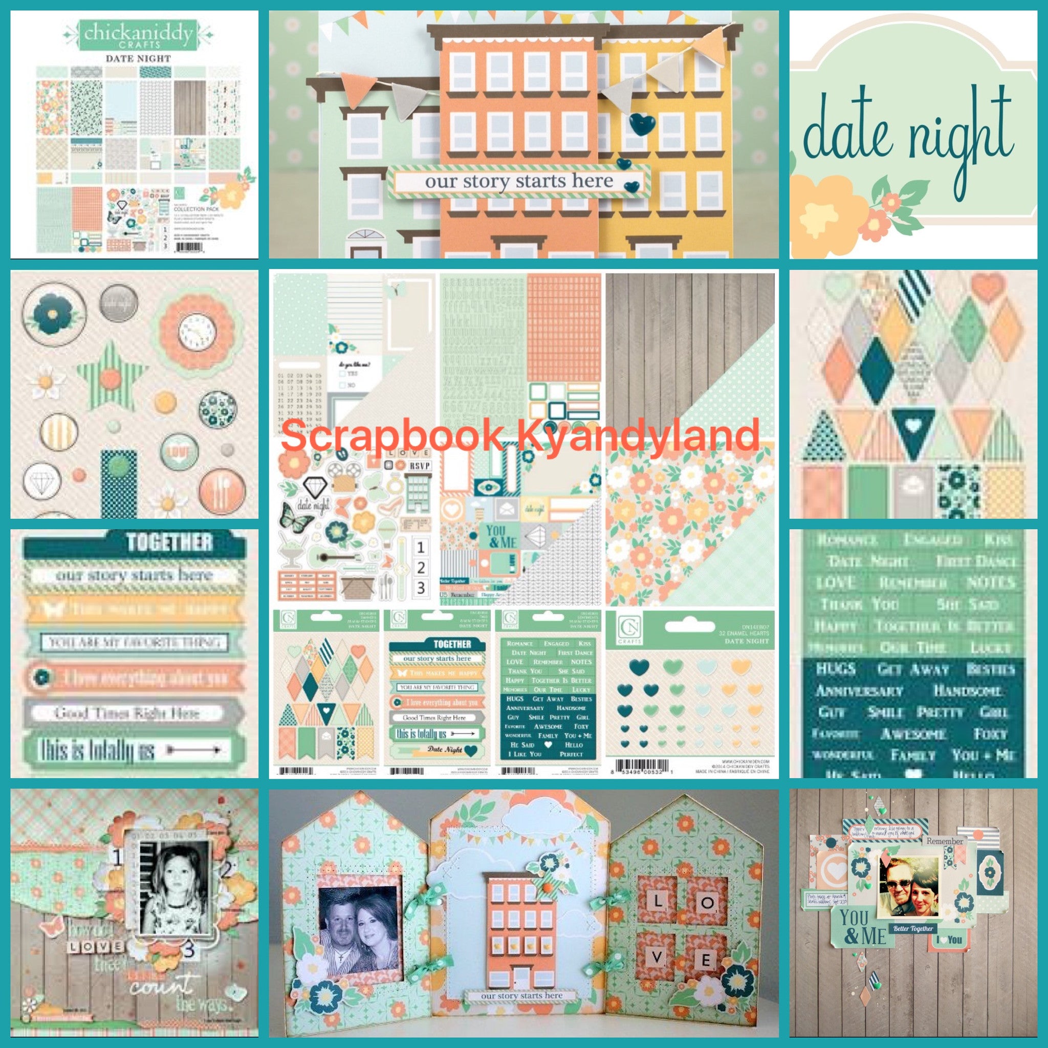 Chickaniddy DATE NIGHT Bundle Collection Kit 12&quot;X12&quot; 32 pc - Scrapbooksrus