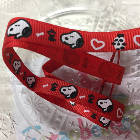 Snoopy Red Hearts Character Ribbon 3/8” Scrapbooksrus
