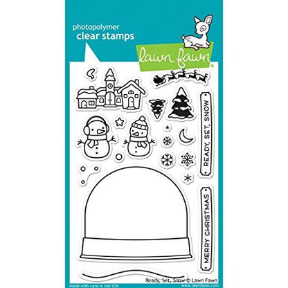 Lawn Fawn READY SET SNOW Clear Stamps 19 pc Scrapbooksrus