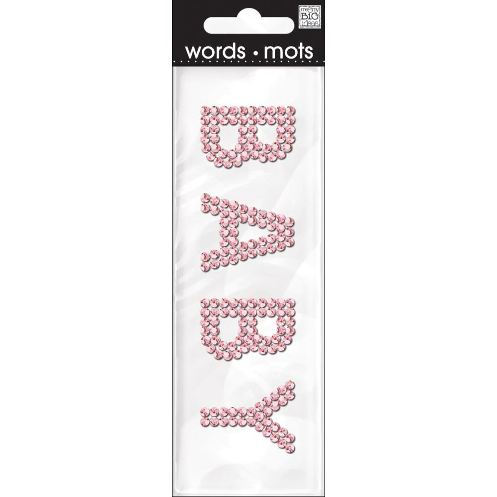 Me & My Big Idea BABY Rhinstone Words 1pc - Scrapbook Kyandyland