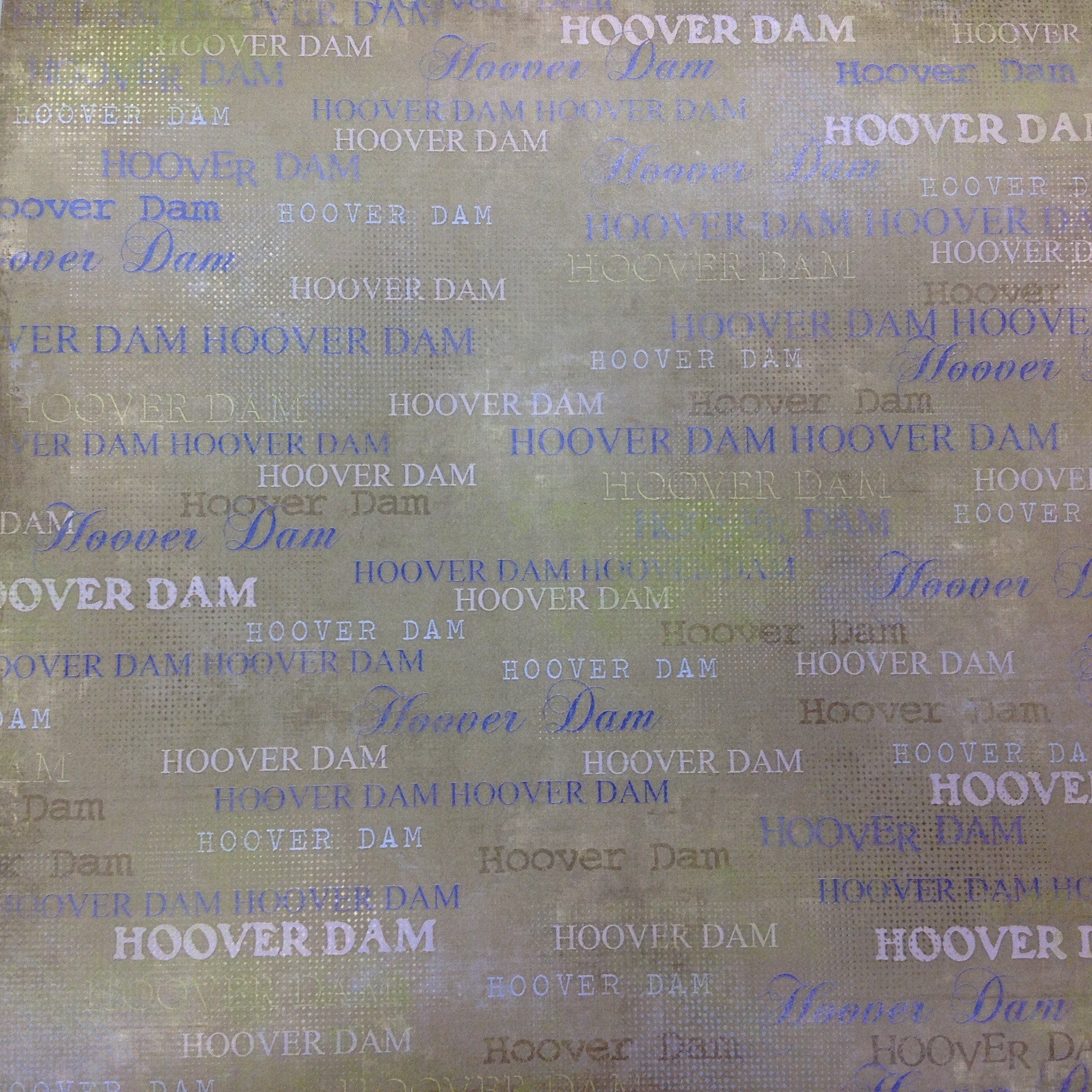 Green Lush HOOVER DAM 12&quot;X12&quot; Scrapbook Travel Paper @Scrapbooksrus