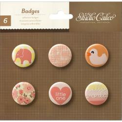 Studio Calico STORY TIME GIRL Badges 6pc - Scrapbook Kyandyland